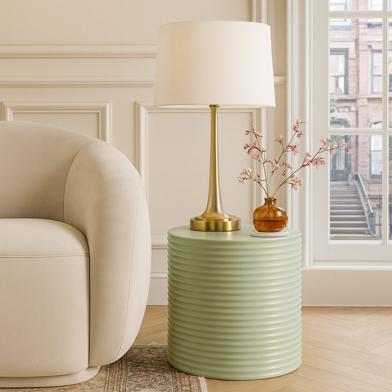 Table de bout en béton intérieur / extérieur Nobi, Vert