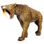 Statue de chat pré-historique à dents de sabre