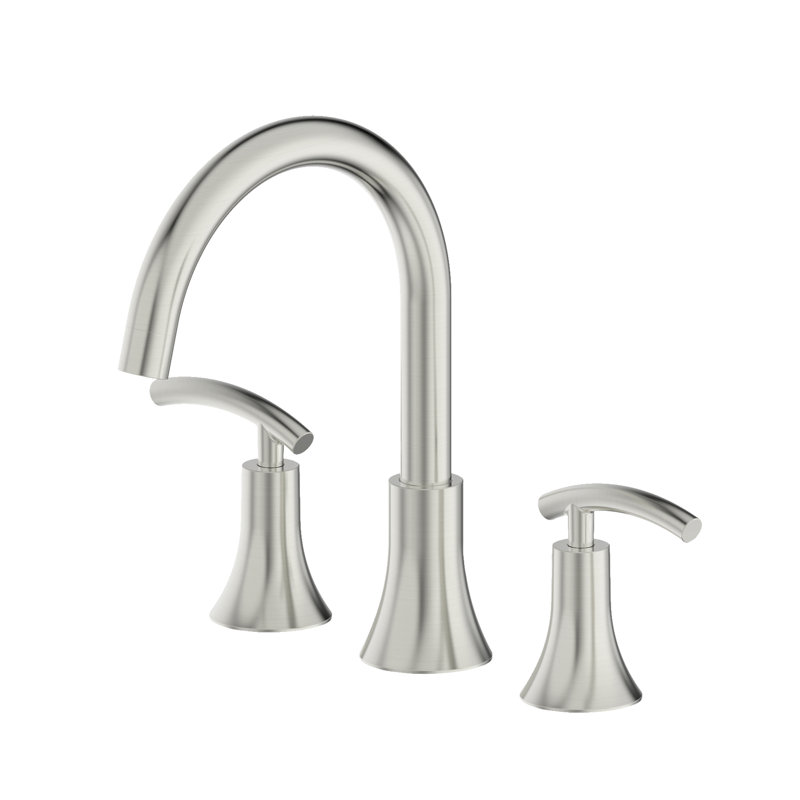 Sweep Collection Two-Handle Tub-Mount Roman Tub Faucet with Rough-In Valve - Brushed Nickel