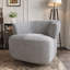 Fauteuil demi-tonneau, fauteuil de lecture rembourré, fauteuil d'appoint avec base à 360 degrés