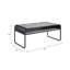 Table basse Raziela en béton gris et noir avec structure en métal robuste