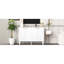 Meuble télé Modern Living, 47,2 po blanc, 2 armoires, tablettes réglables, pieds en bois massif, meuble de divertissement-85754184