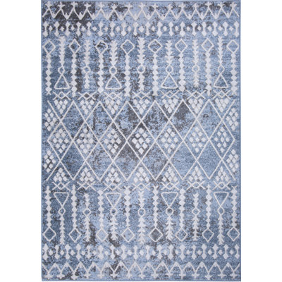 Tapis gris Ikat