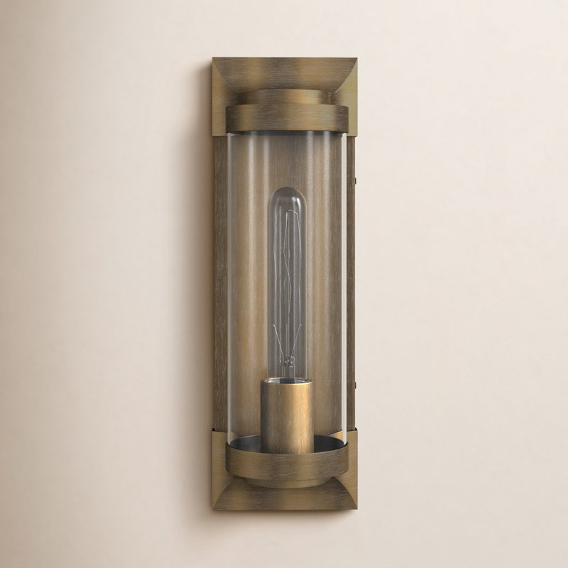 Plafonnier encastré d'extérieur Jill, Bronze brillant, H 14 po x l 4,5 po x 4,5 po