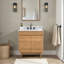 30 po Kayla Meuble-lavabo simple en teck naturel