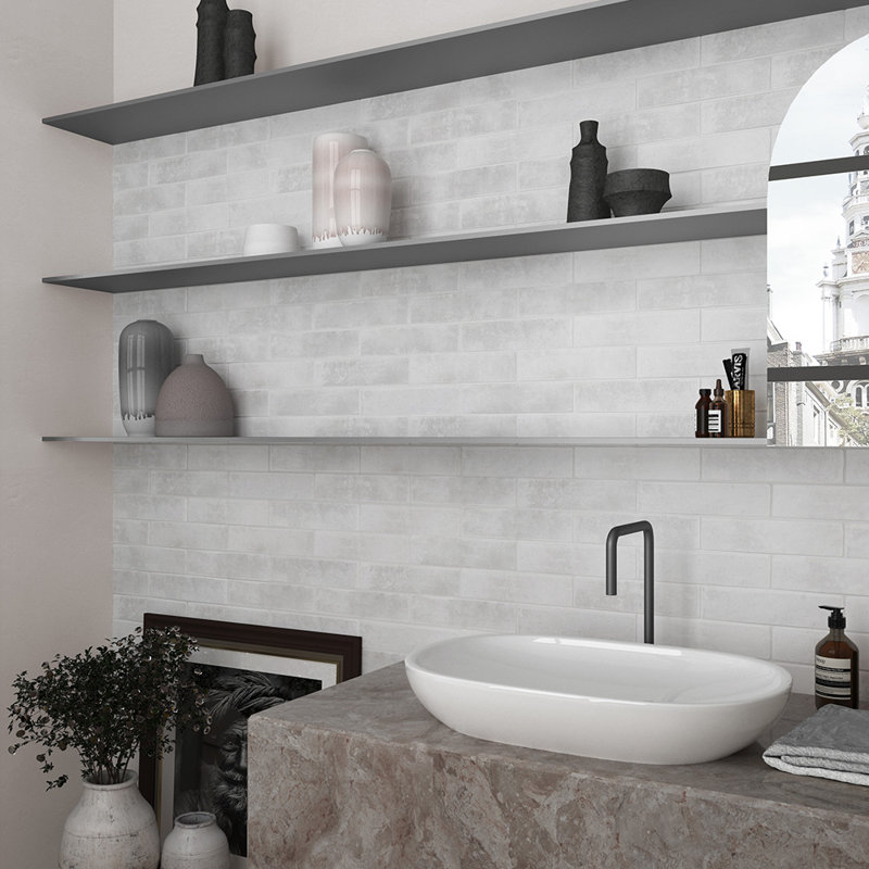 Carreau en porcelaine Fusion 2.5X10, Glace
