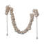 Fabric Pom Pom Swag With Metallic Gold Thread