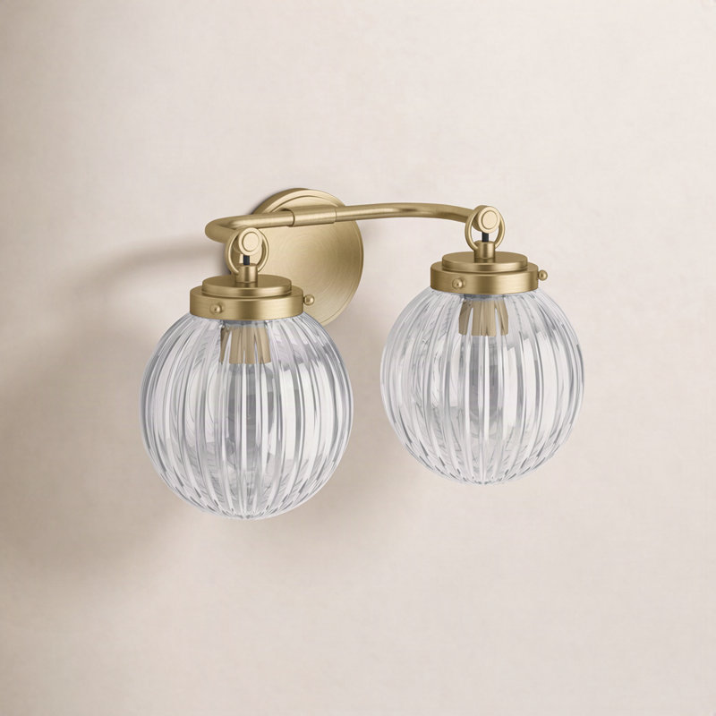 Embra By Studio McGee Two-Light Sconce, Brushed Modern Brass