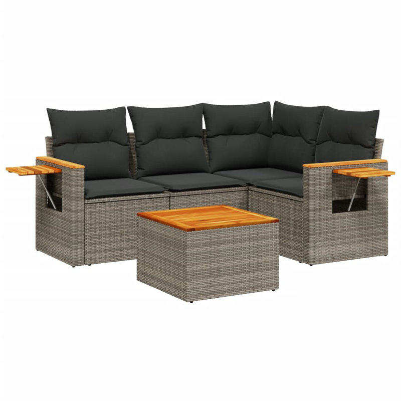 Vidaxl Garden Sofa Set Grey