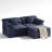 Boneless 81" L-Shaped Sofa with Ottoman, Boneless Cloud Couch for Living Room, Apartment, No Assembly Required-1931419622