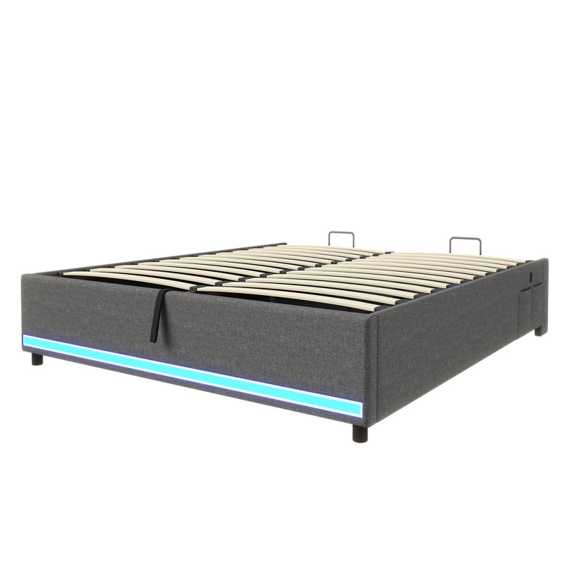 Upholstered Ottoman Storage Bed, Double (4'6)