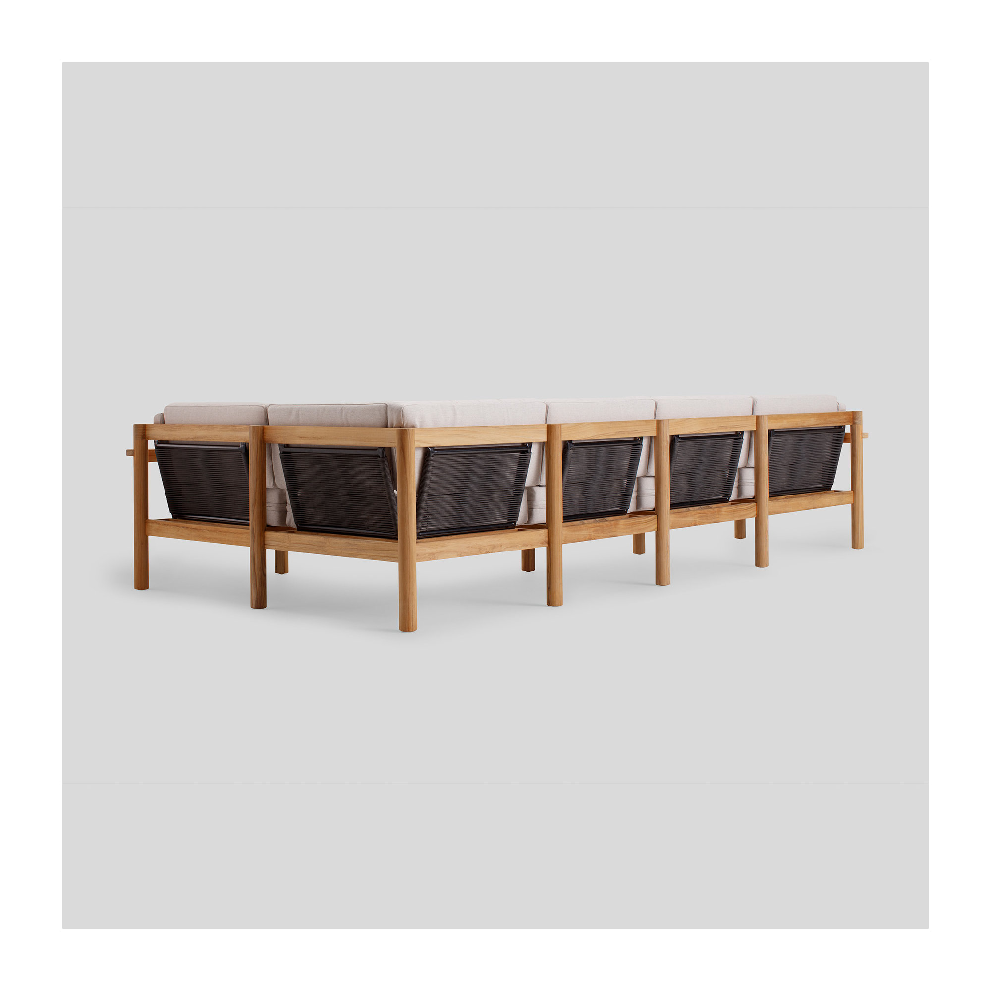 Haven 116'' Wide U-Shaped Patio Sectional with Sunbrella® Cushions, Sunbrella Ashe, 6
