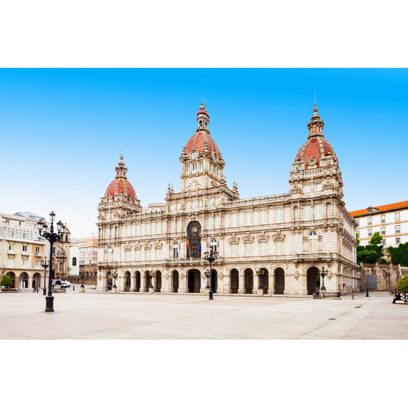 Plaza De Maria Pita, A Coruna by Saiko3p - Wrapped Canvas Print, 30cm H x 46cm W x 3.8cm D