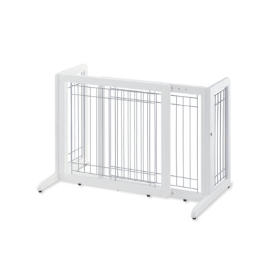 Wood Adjustable Free Standing Pet Gate