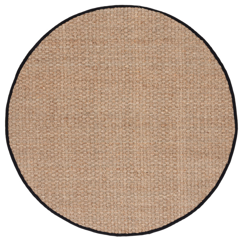 Tapis naturel / noir Auckland, Rond 6 pi