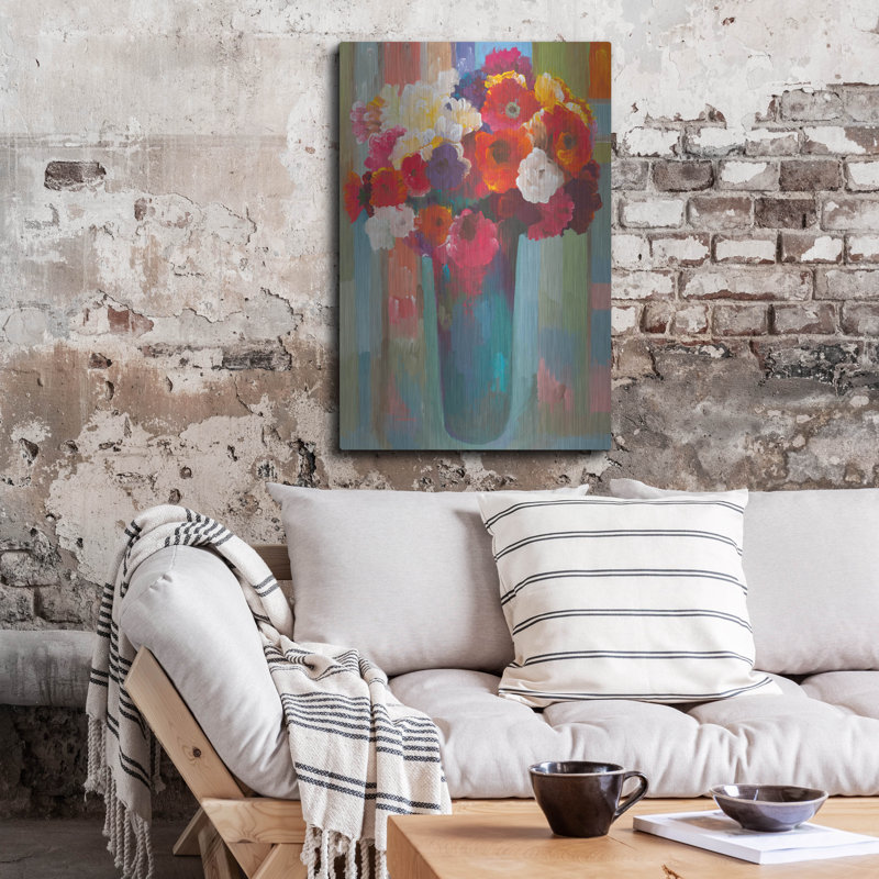 «Bright Bouquet» par Hooshang Khorasani, art mural en métal, H 36 po x l 24 po