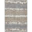 Tapis taupe en polyester tissé à la machine Lamanna-95453858