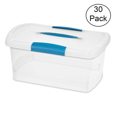 Sterilite Medium Nesting ShowOffs Clear File Box w/ Latches