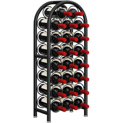 Metal Holders Stands Organizer Storage 23 Bottles Black
