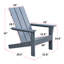 Chaise Adirondack d'extérieur résistante aux intempéries ， Gris