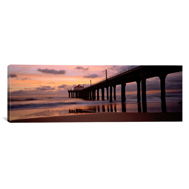 «Manhattan Beach Pier, Manhattan Beach, California», reproduction sur toile tendue, H 16 po x l 48 po x P 1,5 po