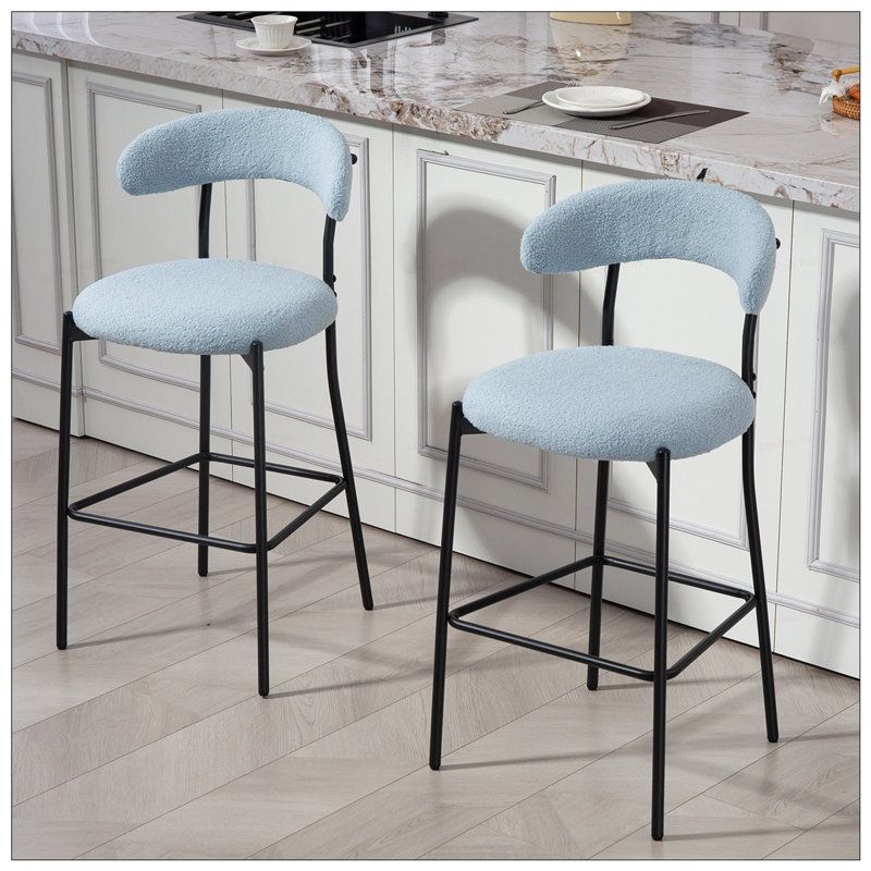Tabouret de bar 26 po, Bleu clair