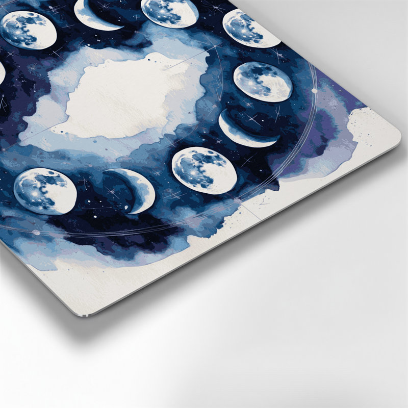 Art mural en métal beige Sci Fi Moon