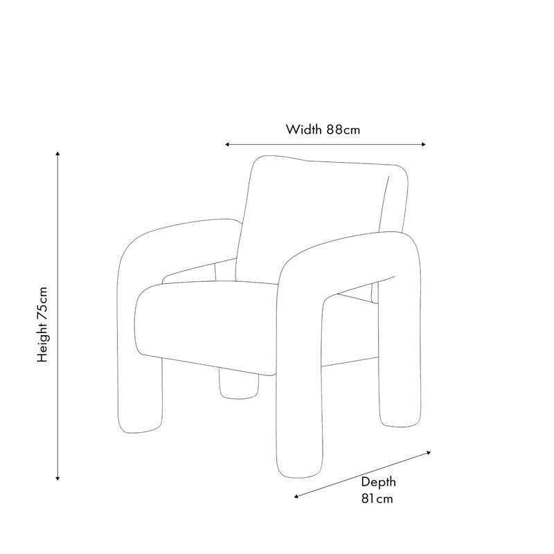 Bisente Upholstered Boucle Armchair