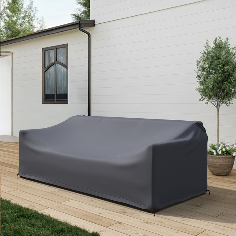 Housse pour canapé de patio en teck de 83,5 po de large Baela
