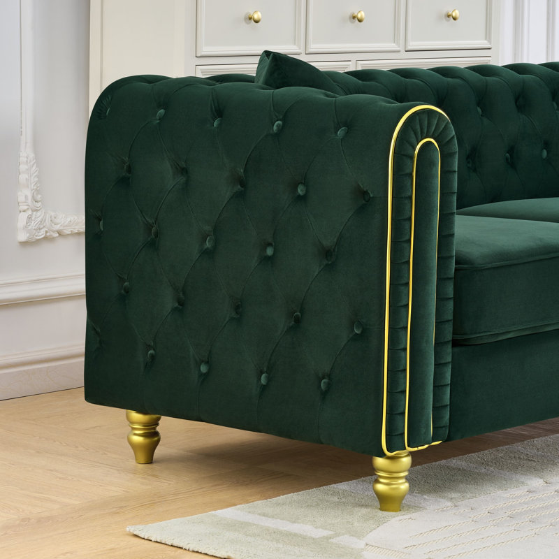Ensemble de fauteuils Chesterfield, Vert