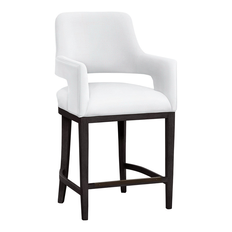 Tabouret de bar et de comptoir Josie, Gris anthracite, Perigold Willa Snow, Tabouret de comptoir (siège d'une hauteur de 26,5