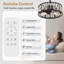 Ventilateurs de plafond en cristal de 20 po, ventilateur de lustre en cristal moderne en cage, 6 vitesses de ventilateur, Fandelier silencieux pour chambre à coucher de chambre de bébé-105752799