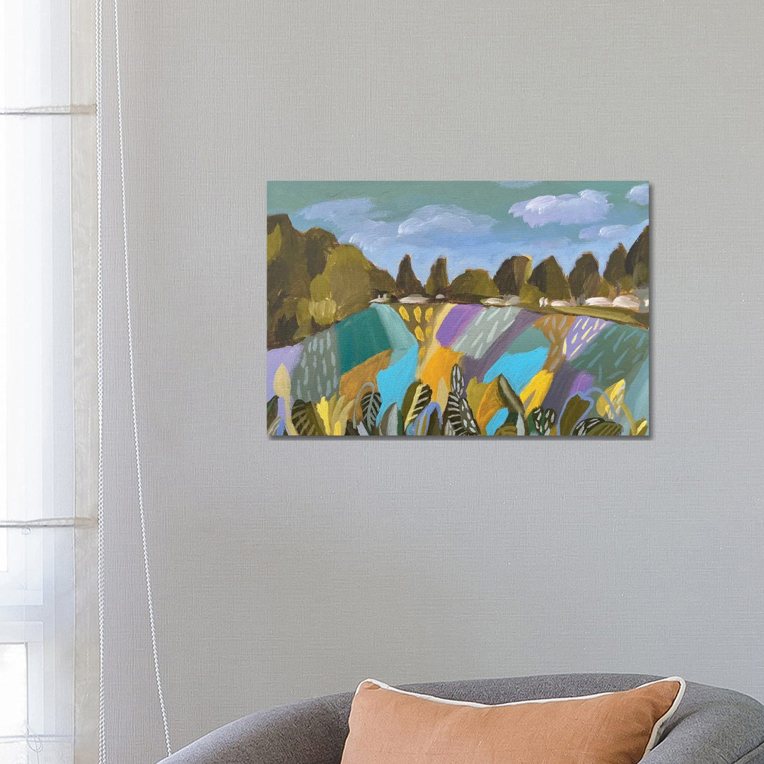 Patchwork Fields von Lenka Stastna - Galerie-verpackte Leinwand Giclée auf Leinwand