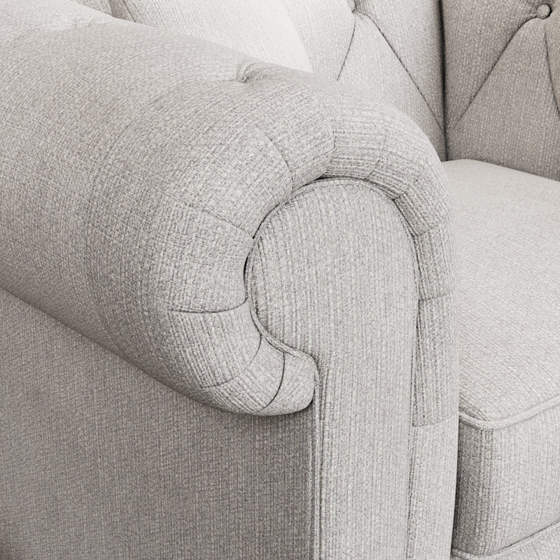 Ellrich Upholstered Armchair, Ash, Washed Oak