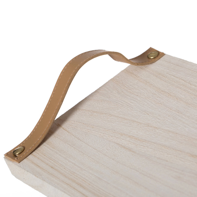 Plateau de service décoratif en bois