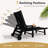 Black Outdoor HDPE Adjustable Reclining Chaise Lounge Chair With Wheels & Cup Holder (Set of 2)-2008686228-2002182210