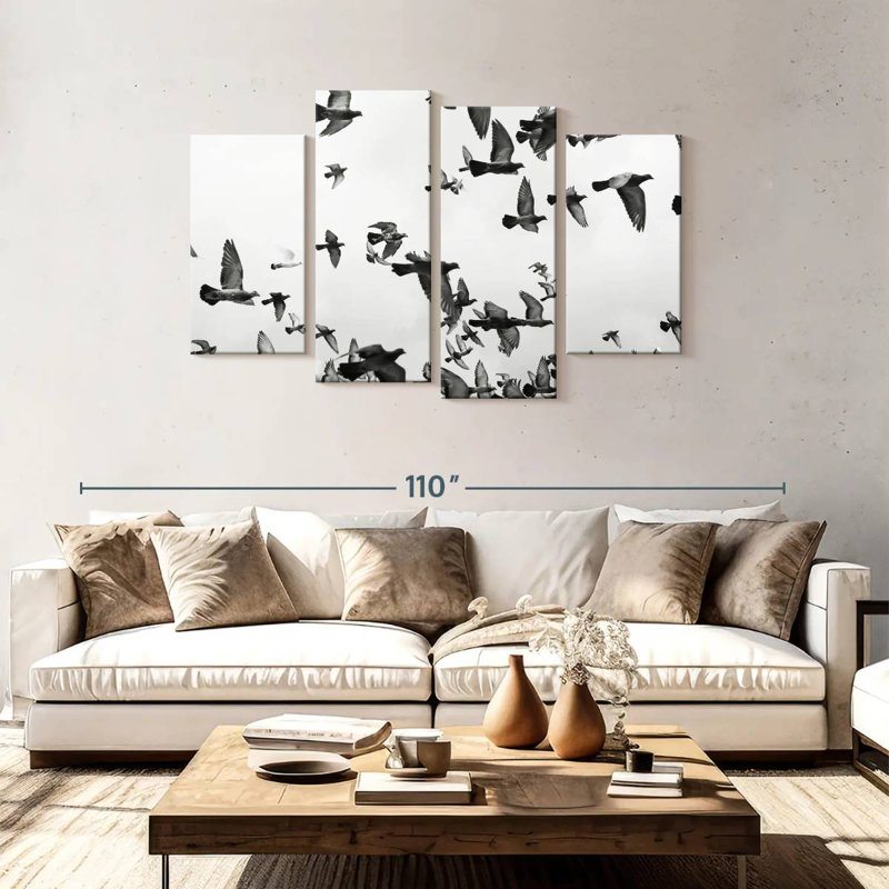 Brampt Pigeon Flock, 48'' H x 75'' W
