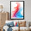 «Blue Pink Colorful Pastel Waves - Abstract Shape», impressions d'art mural