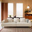 Canapé moderne pour 4 personnes Inett équipé de 2 coussins décoratifs et de 3 coussins