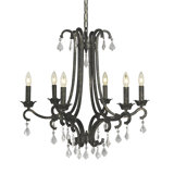 Bella 6 - Light Candle Style Empire Chandelier