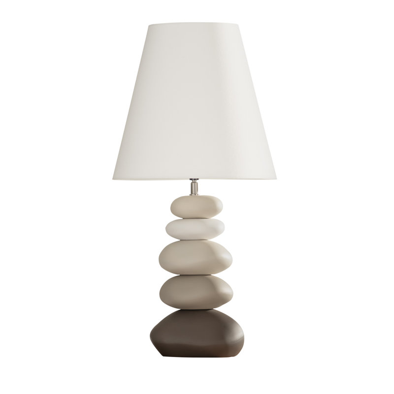 Oslo Ceramic Multi Stacked Stone 27 inch Table Lamp