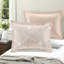 Ensemble de literie élégant en jacquard de coton, rosé double / grand, décor de style maison de campagne