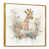 Toile avec cadre flottant or
