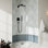 CASAINC 12" Rainfall Shower Head Dual-Function Thermostatic Wall Mount Shower System with Handheld 