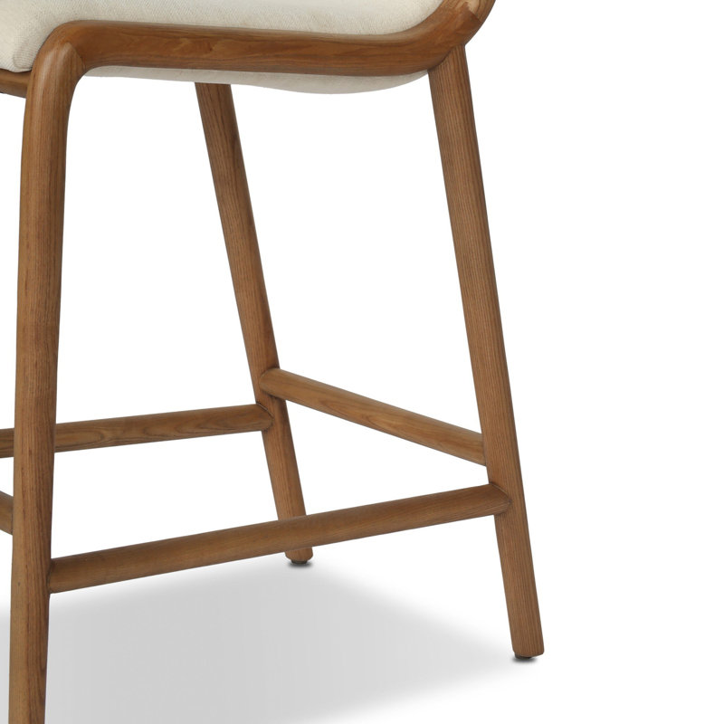 Rafe Upholstered Stool with Solid Wood Frame