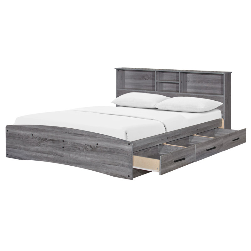 Signorelli Bookcase Storage Bed, Full / Double, Gray