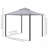 9.6X11.6FT Gazebo Steel, Mosquito Net For Garden Use With Double Roof (Gray)-123219051