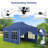 10 X 20ft Pop Up Canopy Outdoor Canopy Tent With 6 Sidewalls Carrying Bag-108670660