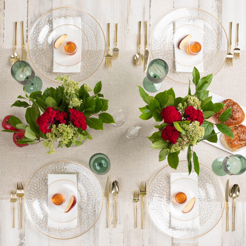 Assiettes martelées transparentes rondes 7 pouces Ecoqualité