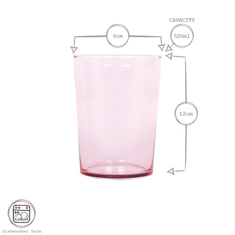 LAV Bodega Coloured Highball Glasses - 520ml, Pack of 6